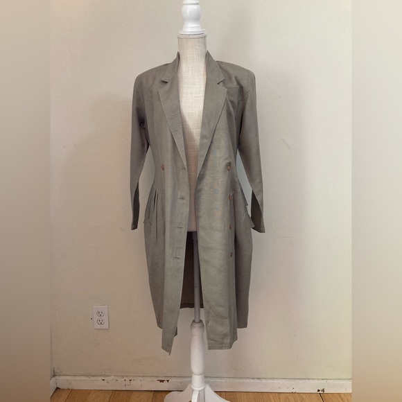 1980’s silk coat dress - Picture 2 of 14